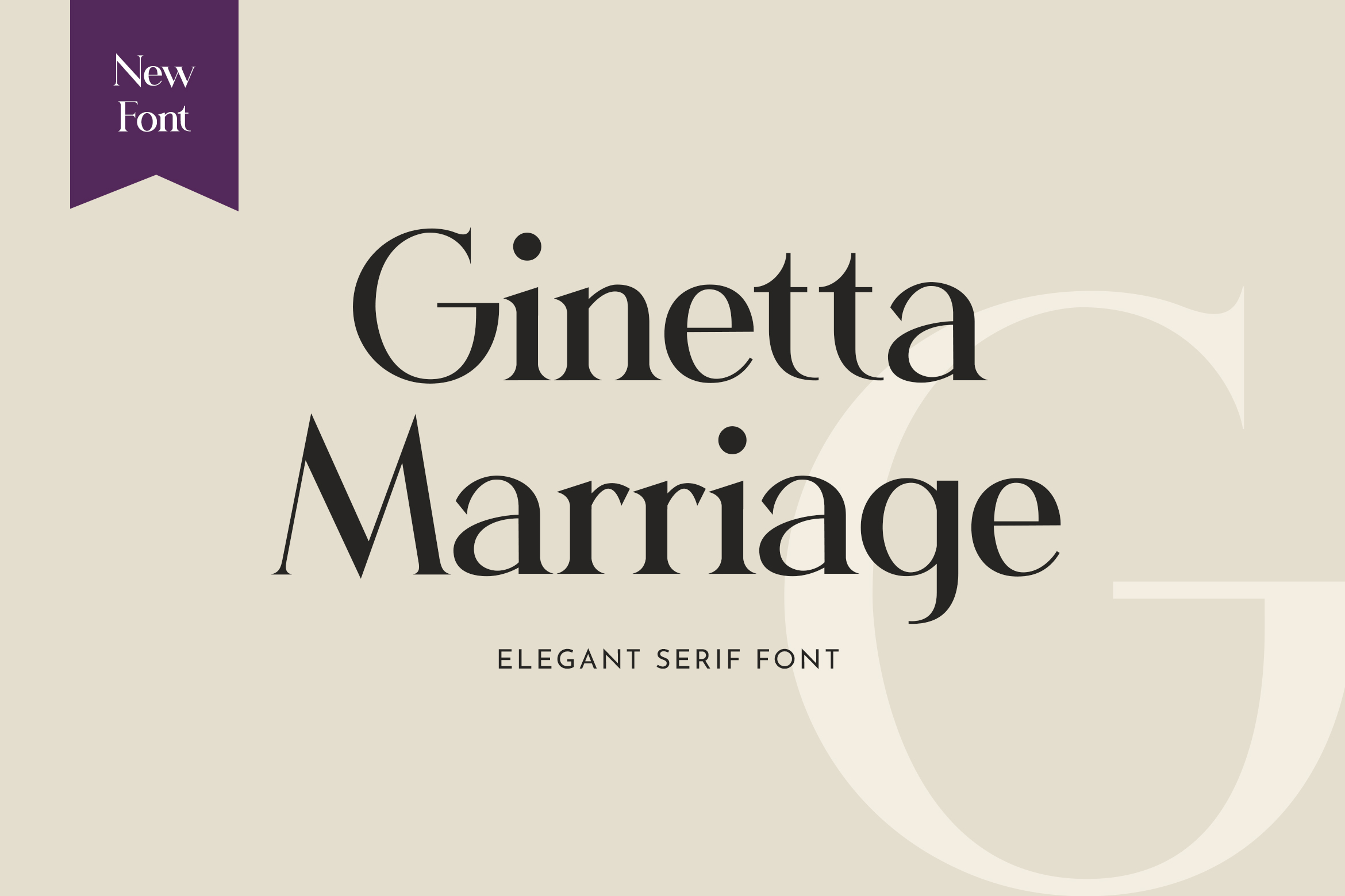 Example font Gimetta Marriage #1